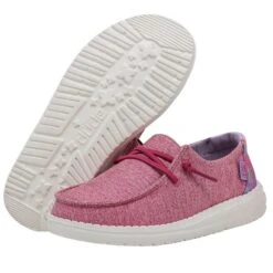 Wendy Youth - Sparkle Pink -Heydude Shoes 40099 6VG WENDY YOUTH SPARKLE PINK LEFT 3