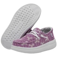 Wendy Youth Rise Eyelet - Violet 10 Wendy Youth Rise Eyelet - Violet -Heydude Shoes 40108 508 WENDY YOUTH RISE EYELET VIOLET LEFT 3