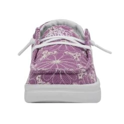 Wendy Youth Rise Eyelet - Violet 11 Wendy Youth Rise Eyelet - Violet -Heydude Shoes 40108 508 WENDY YOUTH RISE EYELET VIOLET LEFT 4