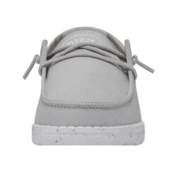 Wendy Youth Slub Canvas - Light Grey -Heydude Shoes 40143 007 WENDYYOUTHSLUBCANVAS LIGHTGREY LEFTFRONT 1