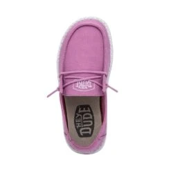 Wendy Youth Slub Canvas - Violet -Heydude Shoes 40143 508 WENDY YOUTH SLUB CANVAS VIOLET LEFT 6