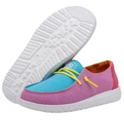 Wendy Youth Slub Canvas - Color Block -Heydude Shoes 40143 9CI WENDY YOUTH SLUB CANVAS COLOR BLOCK LEFT 3