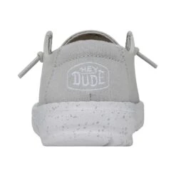 Wendy Toddler Slub Canvas - Light Grey -Heydude Shoes 40144 007 WENDYTODDLERSLUBCANVAS LIGHTGREY LEFTBACK