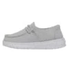 Wendy Toddler Slub Canvas - Light Grey 2 Wendy Toddler Slub Canvas - Light Grey -Heydude Shoes 40144 007 WENDYTODDLERSLUBCANVAS LIGHTGREY LEFTSIDE