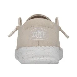Wendy Toddler Slub Canvas - Natural -Heydude Shoes 40144 106 WENDYTODDLERSLUBCANVAS NATURAL LEFTBACK