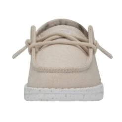 Wendy Toddler Slub Canvas - Natural -Heydude Shoes 40144 106 WENDYTODDLERSLUBCANVAS NATURAL LEFTFRONT