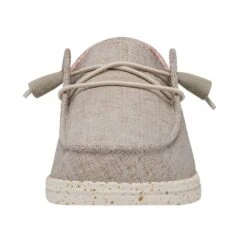 Wendy Chambray Wide - White Nut -Heydude Shoes 40151 2BK WENDYCHAMBRAYWIDE WHITENUT LEFTFRONT