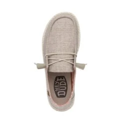 Wendy Chambray Wide - White Nut -Heydude Shoes 40151 2BK WENDYCHAMBRAYWIDE WHITENUT LEFTTOP