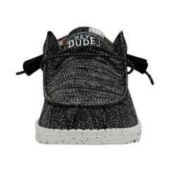 Wally Sox Stitch Wide - Black White 11 Wally Sox Stitch Wide - Black White -Heydude Shoes 40161 0YH WALLYSOXSTITCH BLACKWHITE LEFTFRONT 1