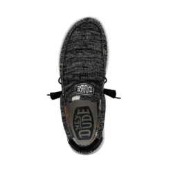 Wally Sox Stitch Wide - Black White 13 Wally Sox Stitch Wide - Black White -Heydude Shoes 40161 0YH WALLYSOXSTITCH BLACKWHITE LEFTTOP 1