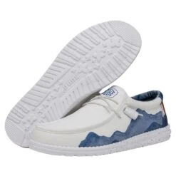 Wally Colorado Watercolor - White -Heydude Shoes 40382 100 WALLYCOLORADOWATERCOLOR WHITE PAIRBOTTOM