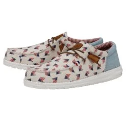 New Products -Heydude Shoes 40395 1JR WALLYAMERICANA FLAG PAIRSIDE