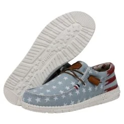 Wally Americana - Denim Star 11 Wally Americana - Denim Star -Heydude Shoes 40395 4NR WALLYAMERICANA DENIMSTAR PAIRBOTTOM 1