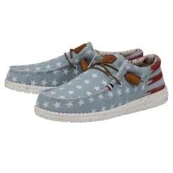 Wally Americana - Denim Star 10 Wally Americana - Denim Star -Heydude Shoes 40395 4NR WALLYAMERICANA DENIMSTAR PAIRSIDE