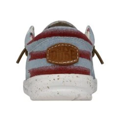 Wally Youth Americana - Denim Star 12 Wally Youth Americana - Denim Star -Heydude Shoes 40479 4NR WALLYAMERICANAYOUTH DENIMSTAR LEFTBACK