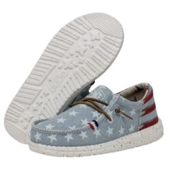 Wally Youth Americana - Denim Star 10 Wally Youth Americana - Denim Star -Heydude Shoes 40479 4NR WALLYAMERICANAYOUTH DENIMSTAR PAIRBOTTOM