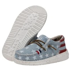 Wally Toddler Americana - Denim Star -Heydude Shoes 40581 4NR WALLYAMERICANATODDLER DENIMSTAR PAIRBOTTOM