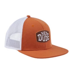 Trucker Cap - Orange 9 Trucker Cap - Orange -Heydude Shoes 41004 810 TruckerHat Orange Side