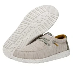 Wally Jersey - Taupe 10 Wally Jersey - Taupe -Heydude Shoes FW23 M 40169 214 WALLY JERSEY TAUPE LEFT PAIROUTSOLE