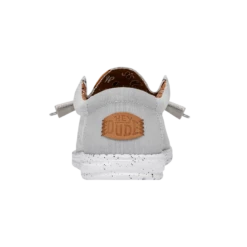 Wally Washed Canvas - Light Grey 12 Wally Washed Canvas - Light Grey -Heydude Shoes FW23 M 40296 007 WALLY WASHED CANVAS LIGHT GREY LEFT BACK