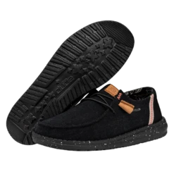Wendy Washed Canvas - Black -Heydude Shoes FW23 W 40297 001 WENDY WASHED CANVAS BLACK LEFT PAIROUTSOLE