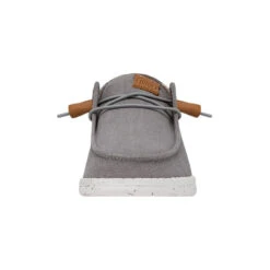 Wendy Washed Canvas - Grey 11 Wendy Washed Canvas - Grey -Heydude Shoes FW23 W 40297 030 WENDY WASHED CANVAS GREY LEFT FRONT