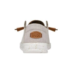 Wendy Washed Canvas - Cream 12 Wendy Washed Canvas - Cream -Heydude Shoes FW23 W 40297 13R WENDY WASHED CANVAS CREAM LEFT BACK