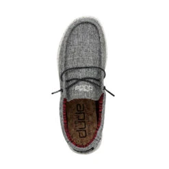 Wally Blend - Black -Heydude Shoes SS22 M 112474987 WALLY ECO LINEN BLACK LEFT 6